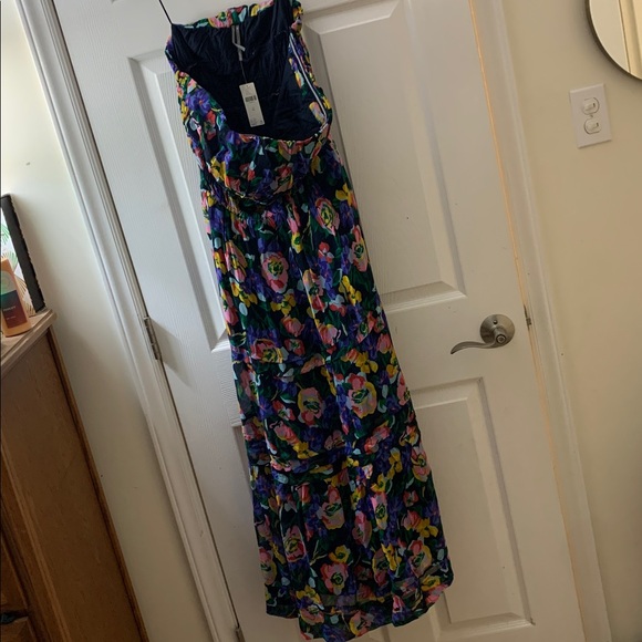 Anthropologie floral strapless maxi somerset dress sz XL - Picture 4 of 7